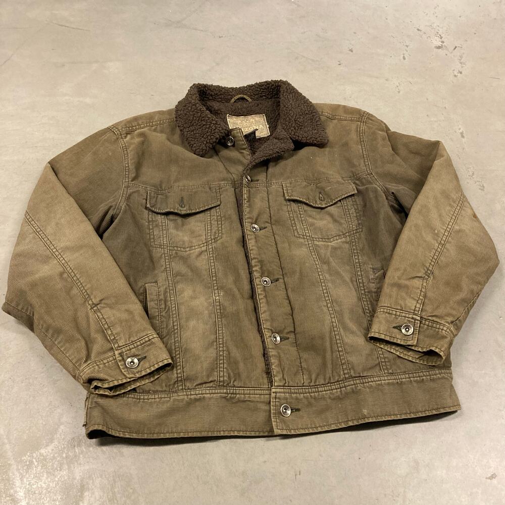 vintage Arizona fur lined denim trucker jacket